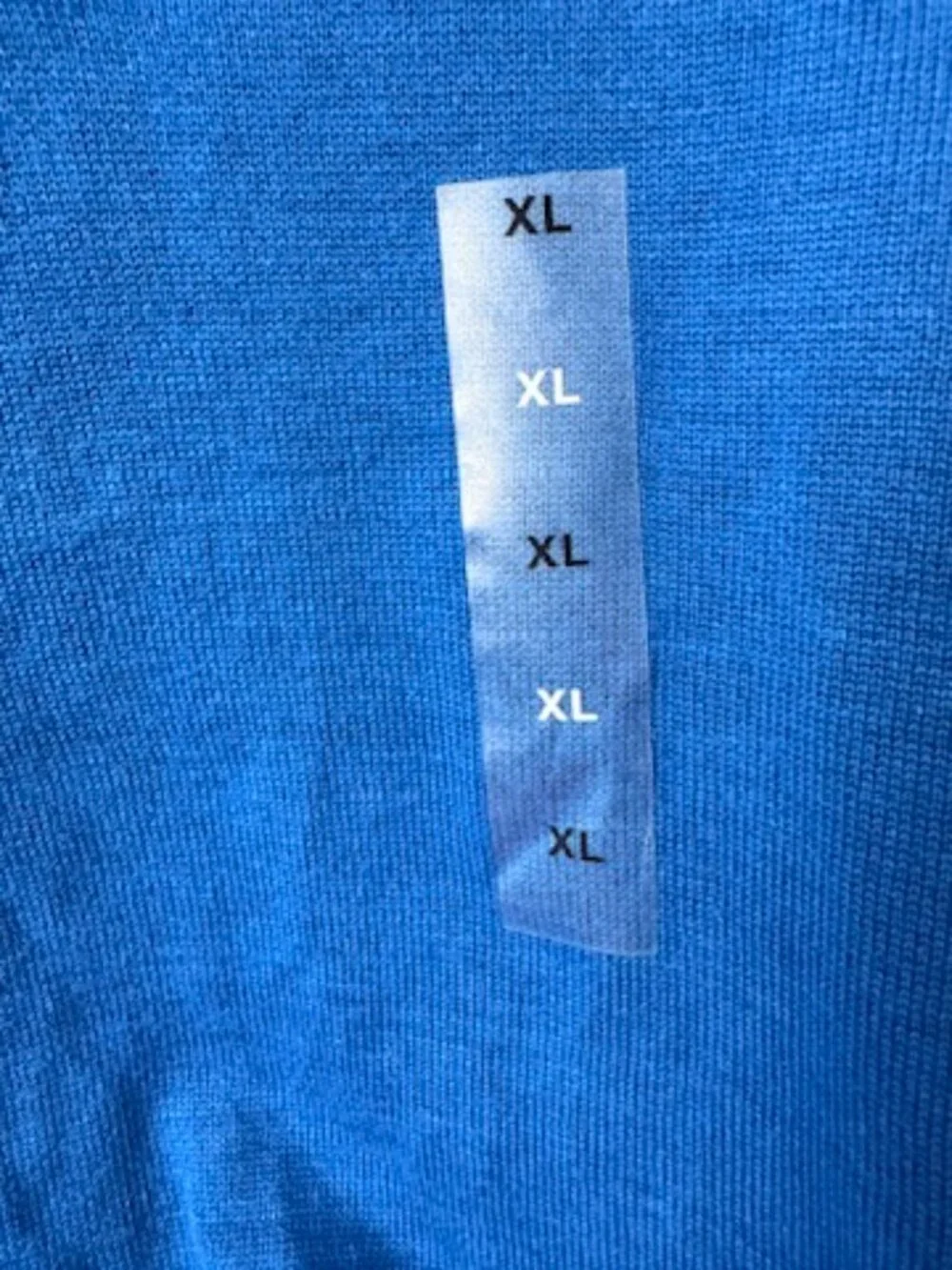 Alfani Men’s XL Blue 1/4 Zip Mock Neck 100% Cotton Pullover Sweater